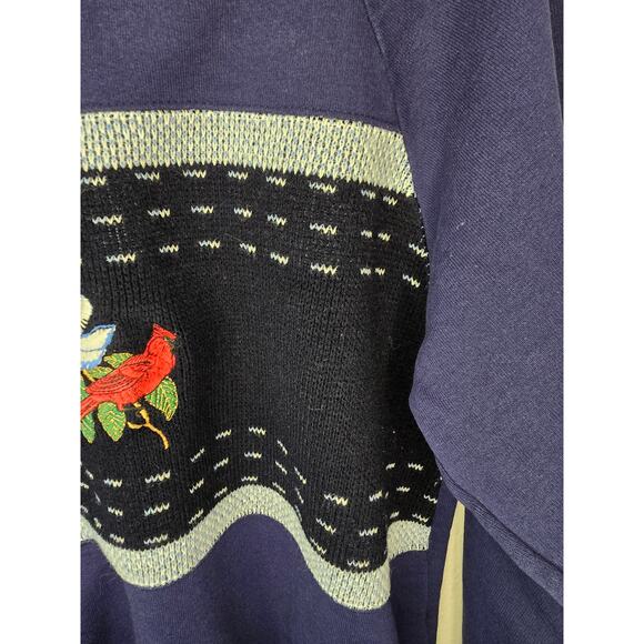 Vintage Womens Large Floral Flower Collared Sweatshirt Grandma Core 90s Sweater - Picture 4 of 13